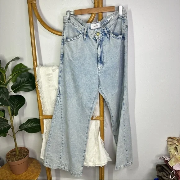 FRAME Le Baggy Palazzo Jeans sz 31 - Picture 4 of 8